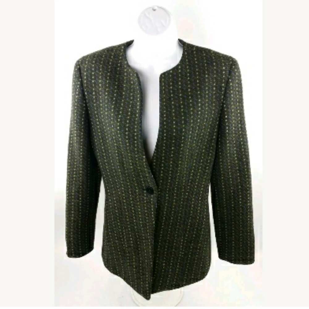 Vintage Giorgio Armani Tweed Blazer 100% Wool